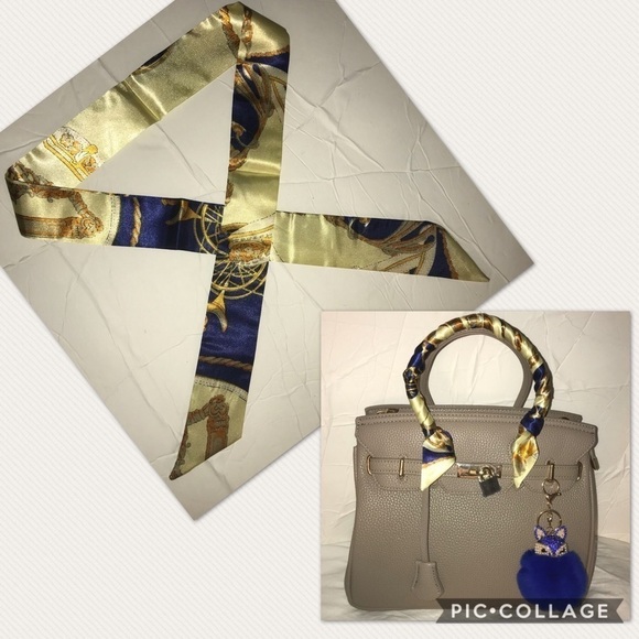 Twilly Handbag Headband Neck Tie Scarf - Picture 2 of 6